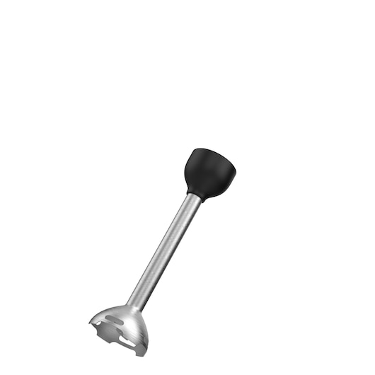 BLACKDECKER BCKM1016KSB stainless steel blender attachment, side angle on white background.