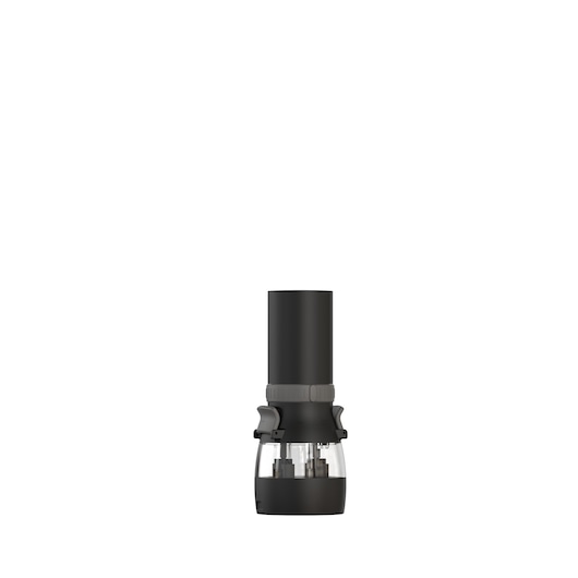 BLACKDECKER BCKM1016KSR compact black pencil sharpener, front angle on white background.