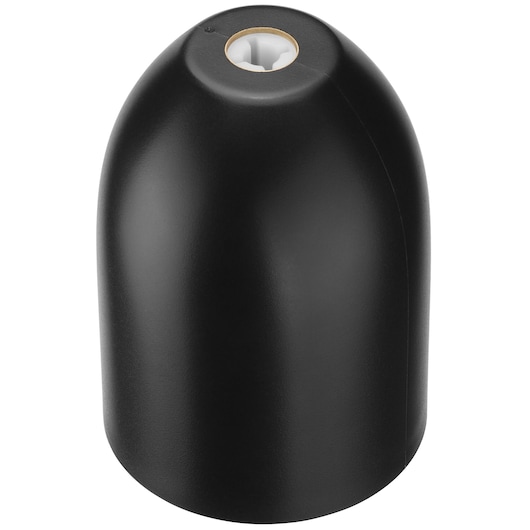 BLACKDECKER BCKM101MFFF black attachment for kitchen machine, cylindrical shape, top view, white background.