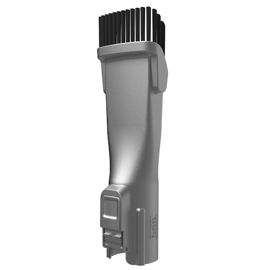 BLACKDECKER BHFEV362D vacuum cleaner accessory with black bristle brush, front angle, on white background.