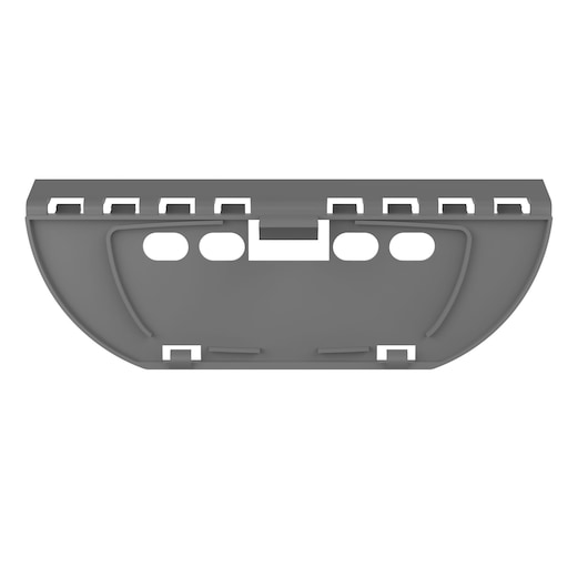 BLACKDECKER BHSMP2008 gray plastic replacement part, photographed from above on a white background.