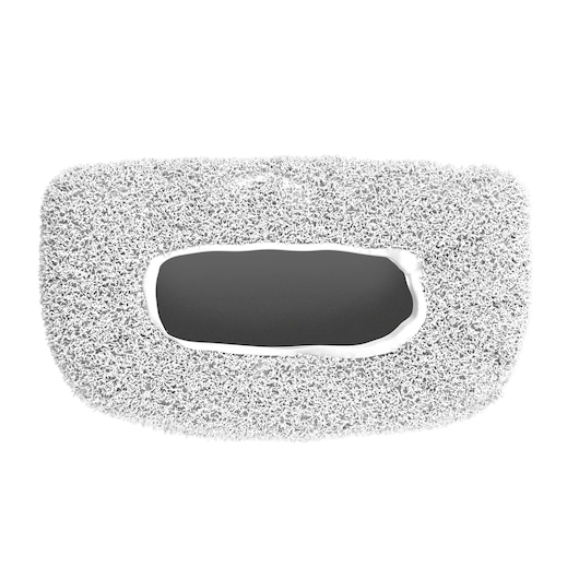 BLACKDECKER microfiber mop pad BHSMP2314 top view, white textured cleaning accessory on white background.