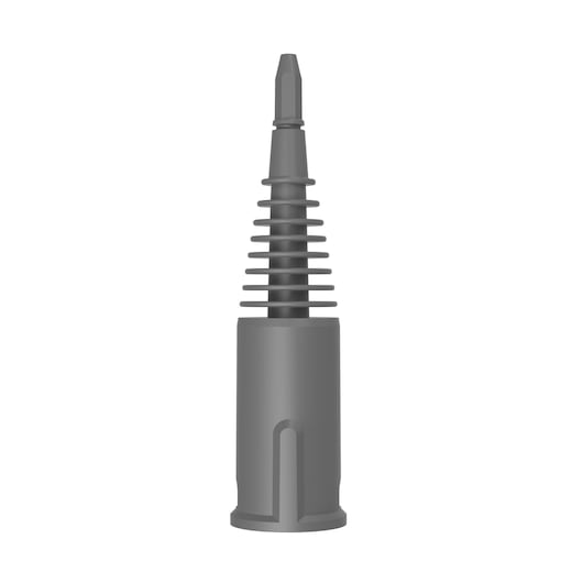 BLACKDECKER BHSMP2314 nozzle attachment, black plastic, front angle, photography on white background.